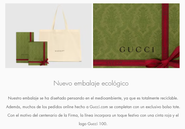 Packaging Gucci aniversario